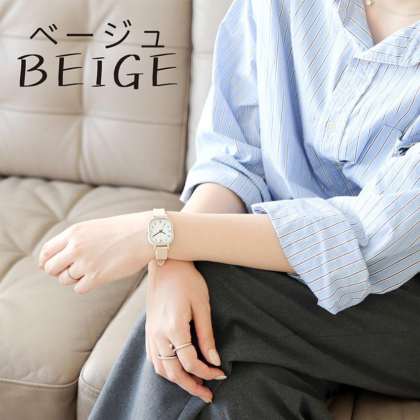 腕時計 レディース メンズ シリコン ブルク ラバー スクエア レクタンギュラー 柔らか素材 ニュアンスカラー 学校 20代 30代 40代 ビジネス フィールドワーク | field work | 08