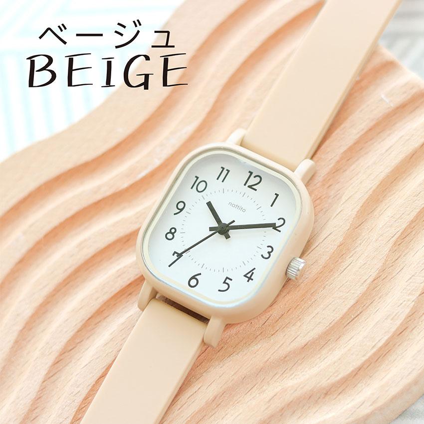 腕時計 レディース メンズ シリコン ブルク ラバー スクエア レクタンギュラー 柔らか素材 ニュアンスカラー 学校 20代 30代 40代 ビジネス フィールドワーク | field work | 09