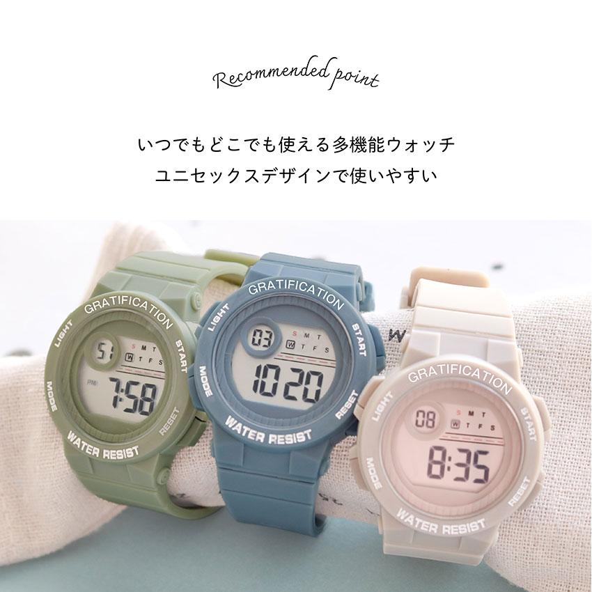 腕時計 レディース デジタル デイン メンズ ユニセックス 3気圧防水 日常生活防水 カジュアル アウトドア キャンプ 登山 アラーム カレンダー フィールドワーク | field work | 07