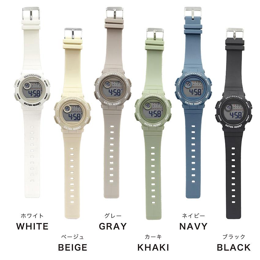 腕時計 レディース デジタル デイン メンズ ユニセックス 3気圧防水 日常生活防水 カジュアル アウトドア キャンプ 登山 アラーム カレンダー フィールドワーク | field work | 08