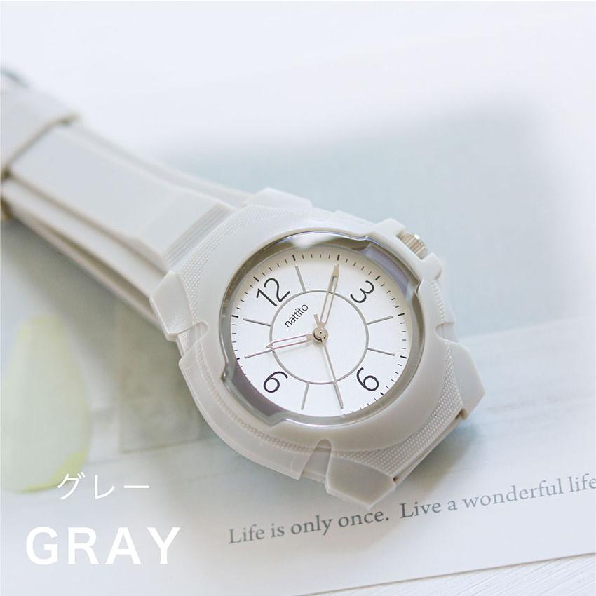 腕時計 レディース PVCベルト イヤーズ 防水 3気圧防水 シンプル  ニュアンスカラー ハイキング 登山 キャンプ アウトドア 10代 20代 30代 フィールドワーク | field work | 15
