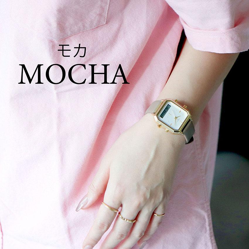 腕時計 レディース 革ベルト デジタル アナログ アナデジ カクデジ レクタングル アラーム ストップウォッチ 日付 高見え 通勤 通学 ビジネス フィールドワーク | field work | 15