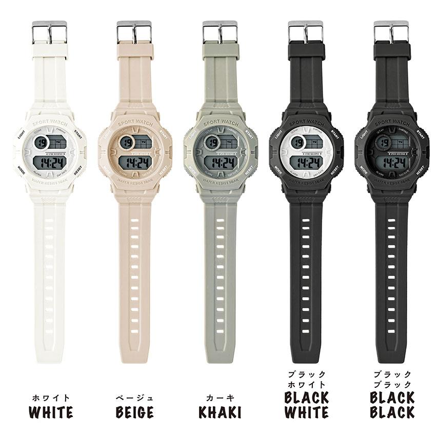 腕時計 レディース デジタル シーム メンズ ユニセックス 3気圧防水 日常生活防水 カジュアル アウトドア キャンプ 登山 アラーム カレンダー フィールドワーク | field work | 07