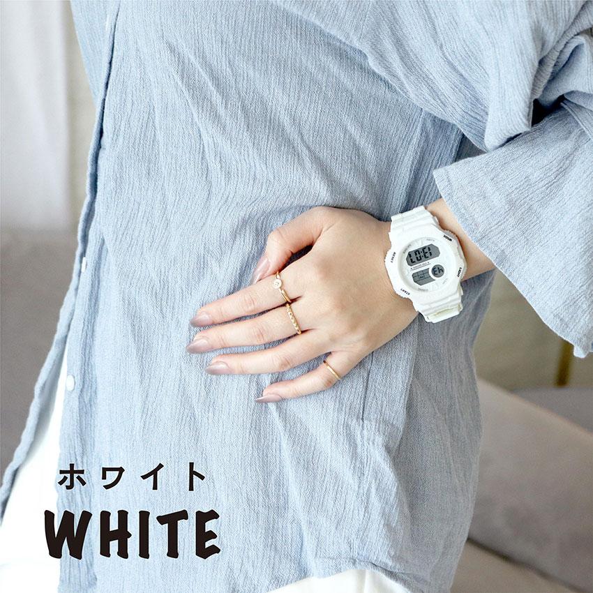 腕時計 レディース デジタル シーム メンズ ユニセックス 3気圧防水 日常生活防水 カジュアル アウトドア キャンプ 登山 アラーム カレンダー フィールドワーク | field work | 08