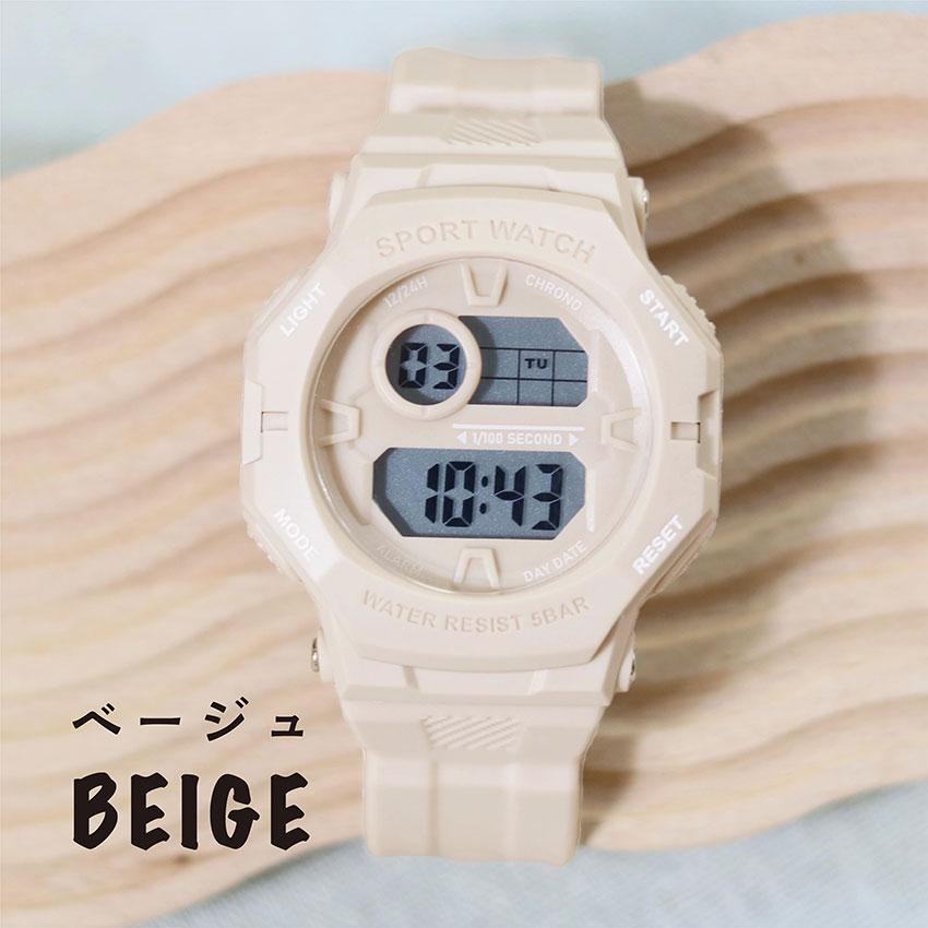 腕時計 レディース デジタル シーム メンズ ユニセックス 3気圧防水 日常生活防水 カジュアル アウトドア キャンプ 登山 アラーム カレンダー フィールドワーク | field work | 11