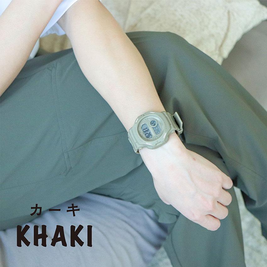 腕時計 レディース デジタル シーム メンズ ユニセックス 3気圧防水 日常生活防水 カジュアル アウトドア キャンプ 登山 アラーム カレンダー フィールドワーク | field work | 12