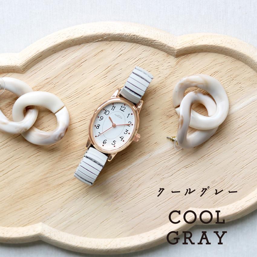 腕時計 レディース ウェーヌ ジャバラ 楕円 オーバル ニュアンスカラー みやすい かわいい カジュアル トレンド ビジネス 通勤 通学  フィールドワーク 一年保証 | field work | 09
