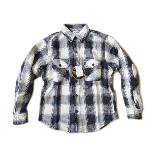 ALCARZA【ヘビーフランネルオンブレチェックシャツ】羽衣シャツ