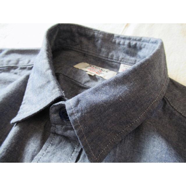 ALCARZA/羽衣シャツ【ダンガリーワークシャツ】日本製/シャンブレー