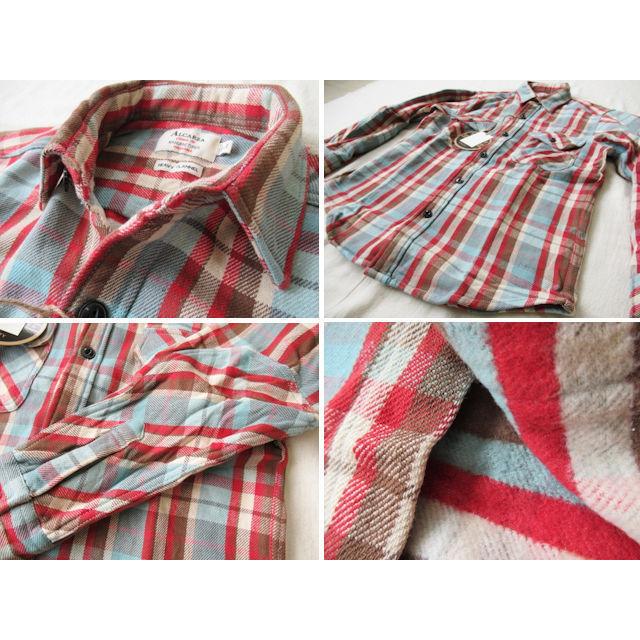 ALCARZA【ヘビーフランネルチェックシャツ】羽衣シャツ/ネルシャツ