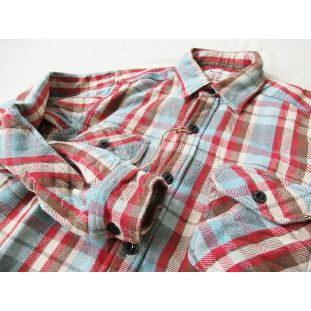 ALCARZA【ヘビーフランネルチェックシャツ】羽衣シャツ/ネルシャツ