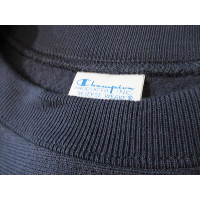 Champion リバースウィーブ　スウェット ネイビー　両面プリント　フェード champion】リバースウィーブ 90's USA製 フェード XL ブルー