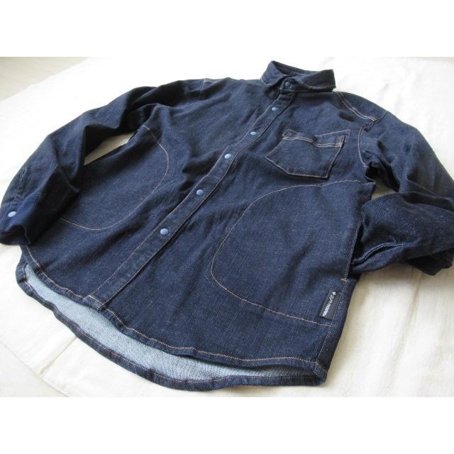 45rpm デニムシャツ ラップ開き ショートラウンドカラー M