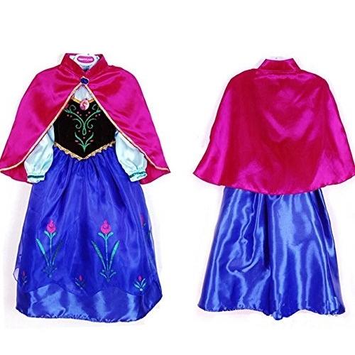 アナ ドレス 子供 コスプレ 衣装 豪華5点 セット ( プリンセス ドレス