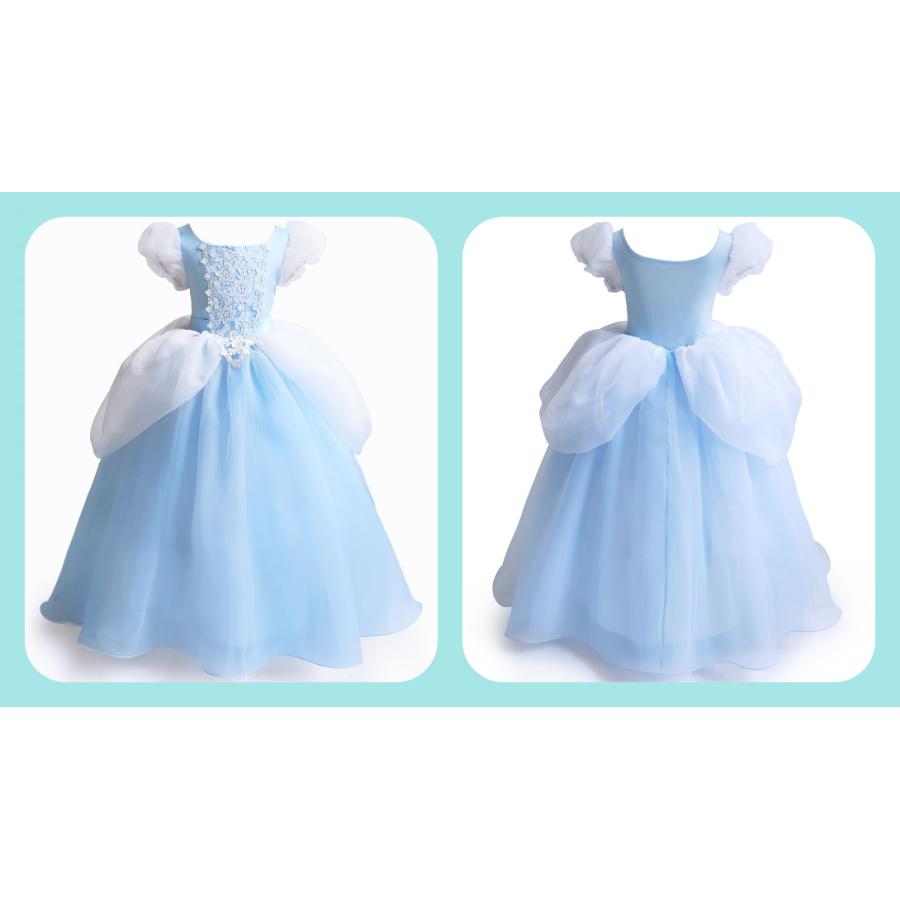 シンデレラ ドレス 子供 コスプレ 衣装 豪華4点 セット ( プリンセス ドレス,手袋,カチューシャ,チョーカー ) 100 110 120 130 140 CREDIBLE シンデレラ ドレス 子供 コスプレ 衣装 豪華4点 セット ( プリンセス ドレス,手袋,カチューシャ,チョーカー ) 100 110 120 130 140 CREDIBLE