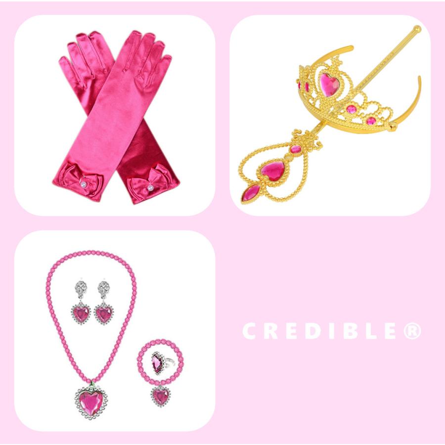 オーロラ姫 ドレス 子供 コスプレ 衣装 豪華8点 セット ( 手袋 オーロラ姫 ドレス 子供 コスプレ 衣装 豪華8点 セット ( 手袋