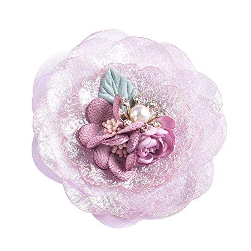 コサージュ 卒業式 入学式 入園式 結婚式 フォーマル おしゃれ 手作り シフォン サテン薔薇パール グレー 銀 Fifthshop 通販 Yahoo ショッピング