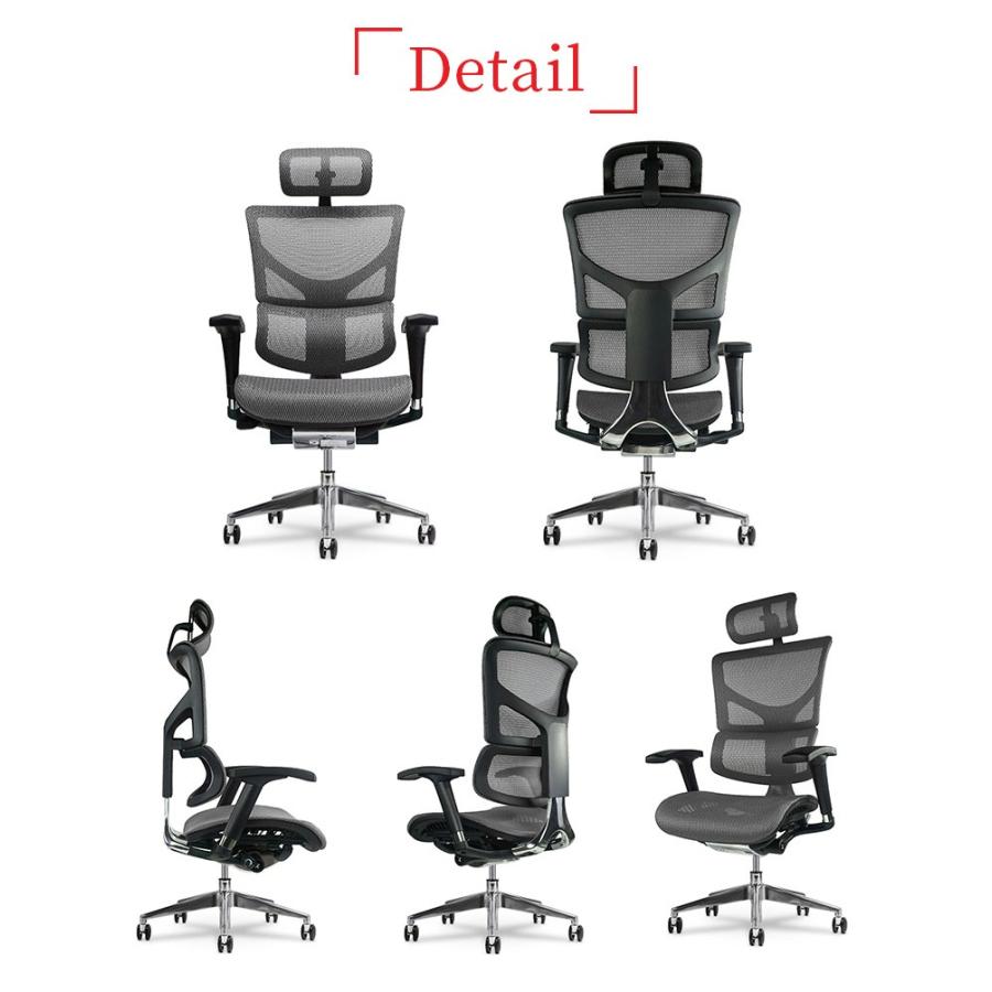 X-Chair チェア ヘッドレスト付 パソコン PC デスクチェア メッシュ 多