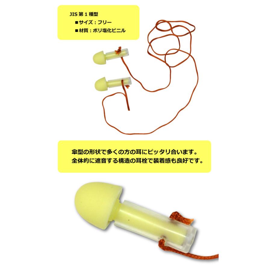 耳栓 No10 JIS第1種型 騒音対策 ヒモ付 フリーサイズ 現場作業 メール