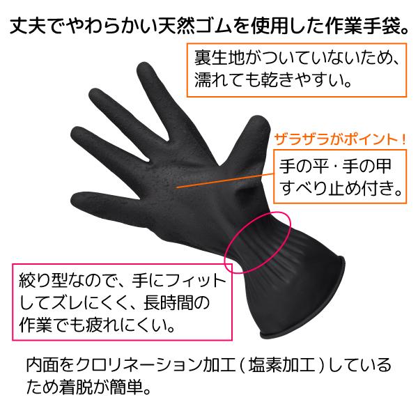 アトム 作業用手袋 天然ゴム手袋 スベリ止めつき メンズ レディース SS
