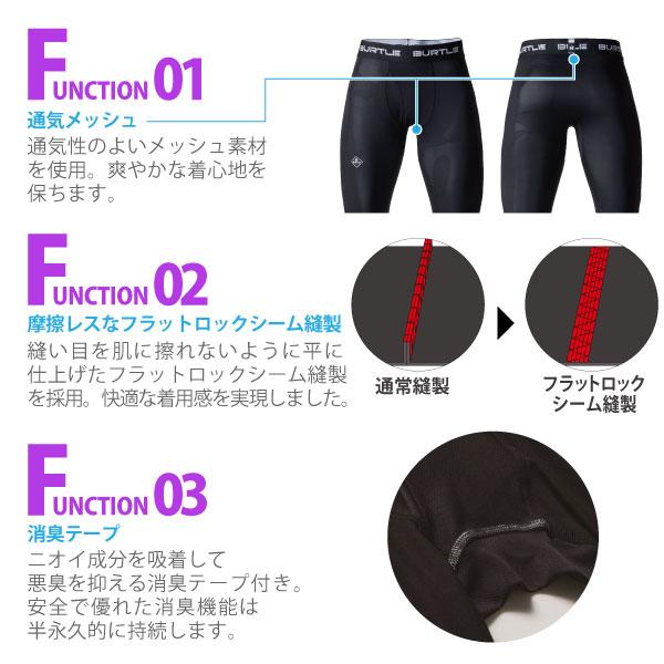 バートル 夏用タイツ 冷感 春夏 メンズ S-XLサイズ 即日発送可 4073