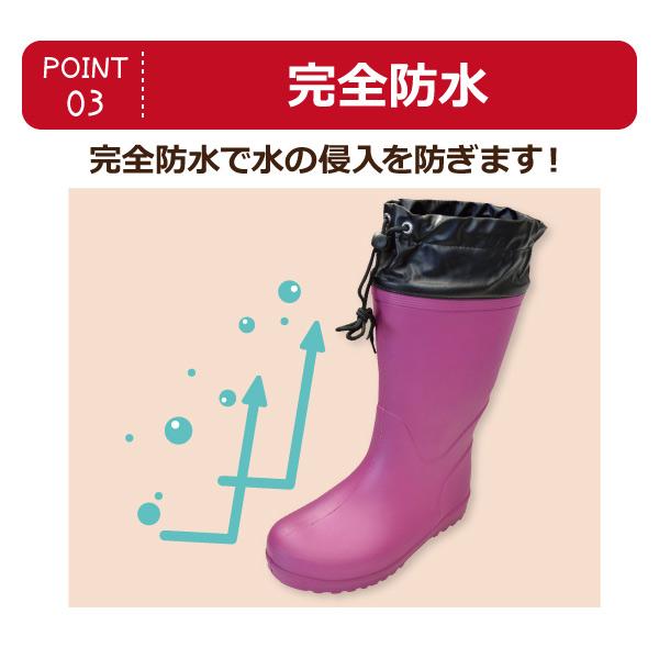 長靴 作業用長靴 レインブーツ 軽量 レディース S-Lサイズ 22.5-25.0cm