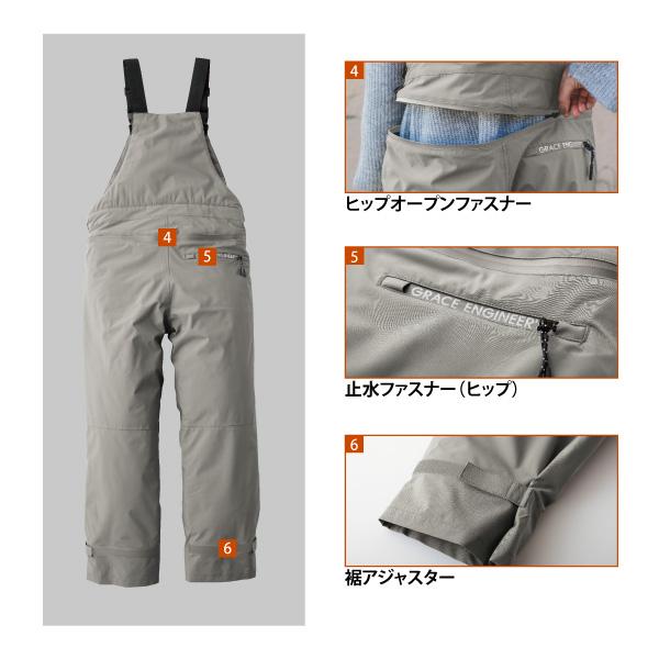 防寒つなぎ サロペット メンズ 大きいサイズ 5Lサイズ 秋冬 SK