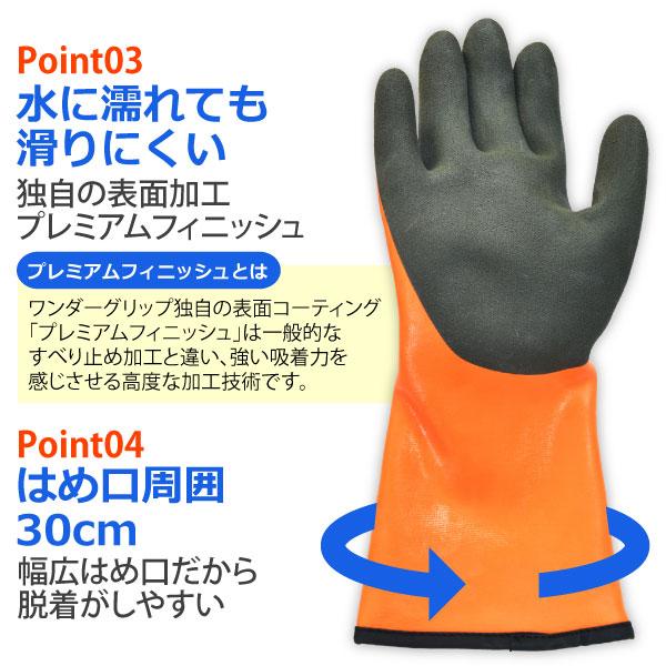 WONDERGRIP ユニワールド 作業用防寒手袋 メンズ レディース M-XL