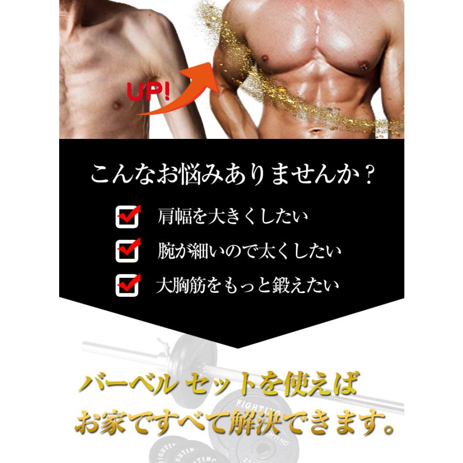 ファイティングロード バーベル セット 高品質ブラックタイプ