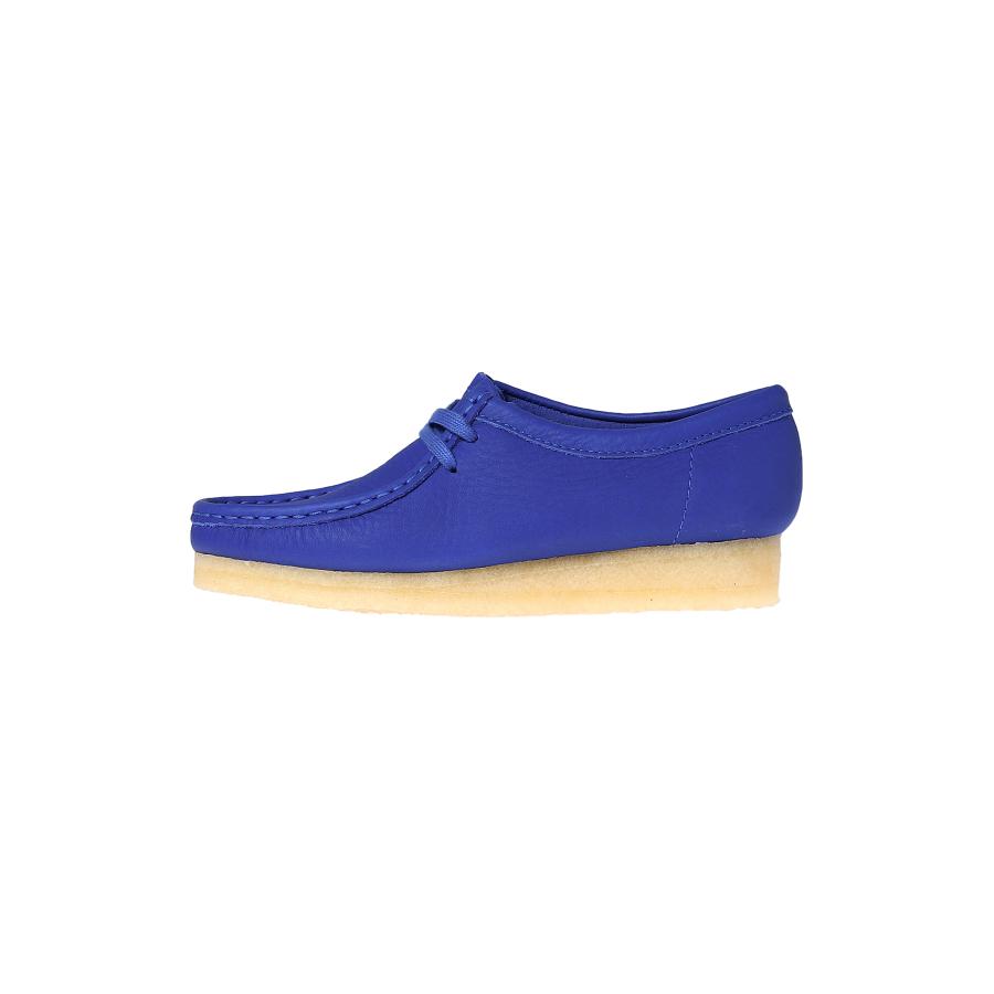 クラークス ワラビー ブライトブルーレザー Clarks Wallabee. Bright 