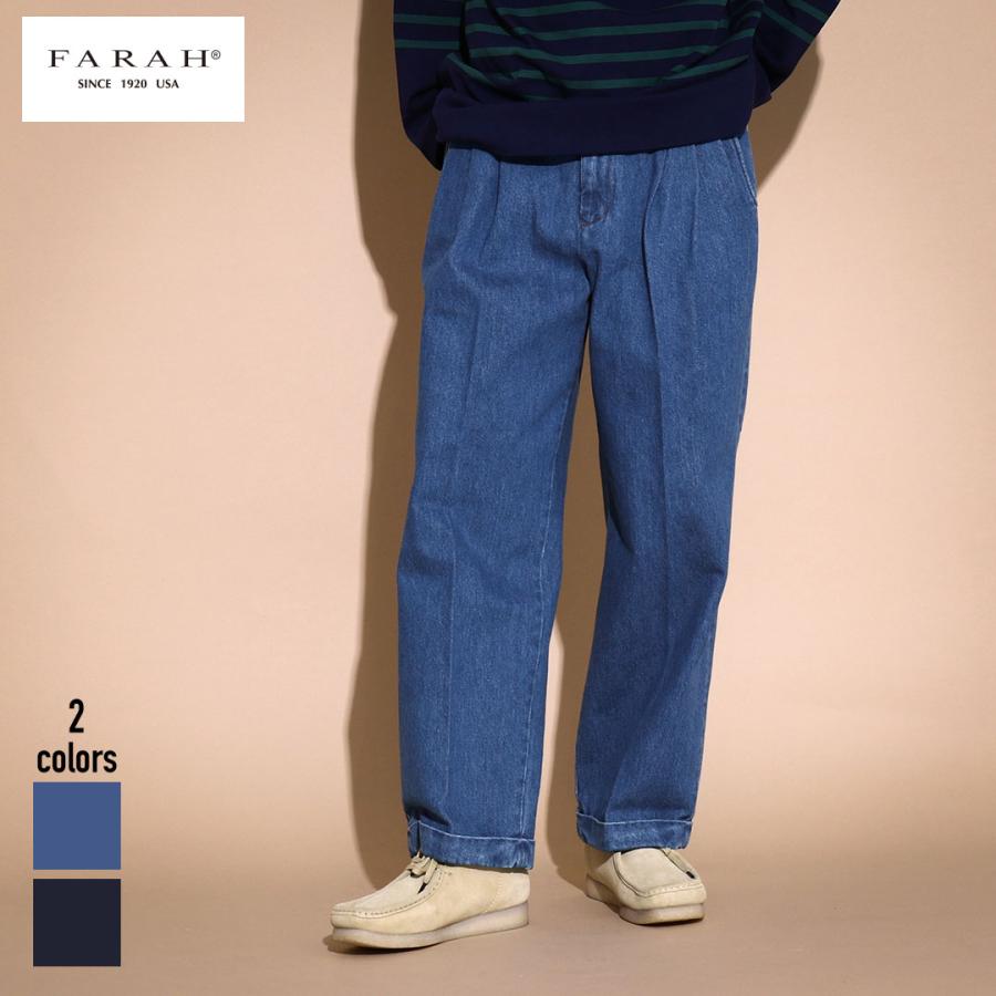 ファーラー 3タックワイドパンツFARAH 3tuck wide pants - FR0202