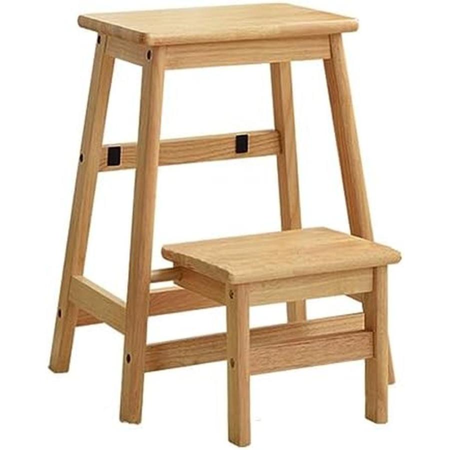 脚立 踏み台 折りたたみ式はしご スツール 椅子 ステップチェア 木製 2