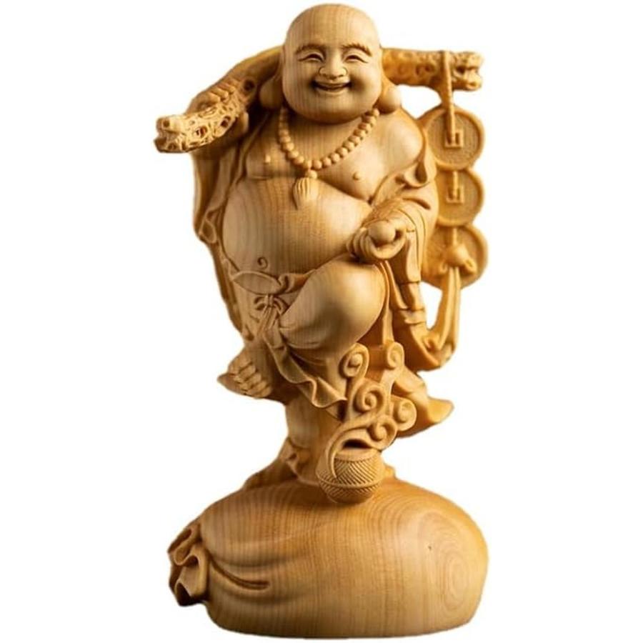 木彫り　布袋さん Amazon.co.jp: 七福神 布袋 様 布袋さんの置物 木製フィギュア 黄花梨