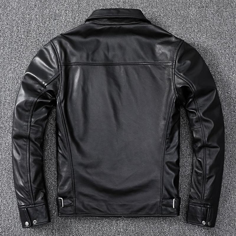 ラム革ジャケット 本革 メンズ ショートコート 防風 保温性 レザーアウター 革ジャン ブルゾン 秋服 ジップアップ バイク ビジネス_2