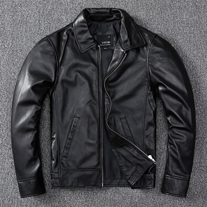 ラム革ジャケット 本革 メンズ ショートコート 防風 保温性 レザーアウター 革ジャン ブルゾン 秋服 ジップアップ バイク ビジネス_3