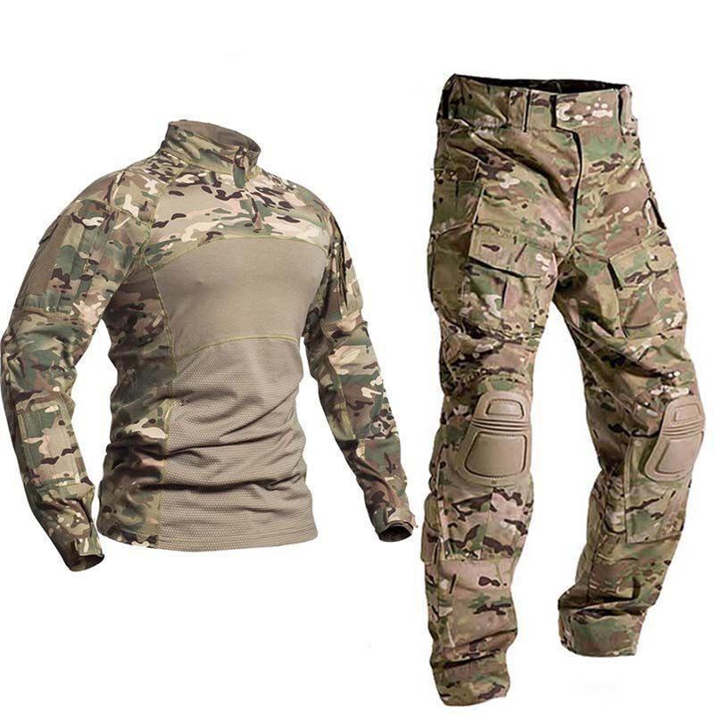 戦闘服 タクティカルパンツ ミリタリー 長袖 tシャツ メンズ BDU 上下 セット サバゲー 作業着 ハニカム迷彩 ストレッチ 通気速乾_19
