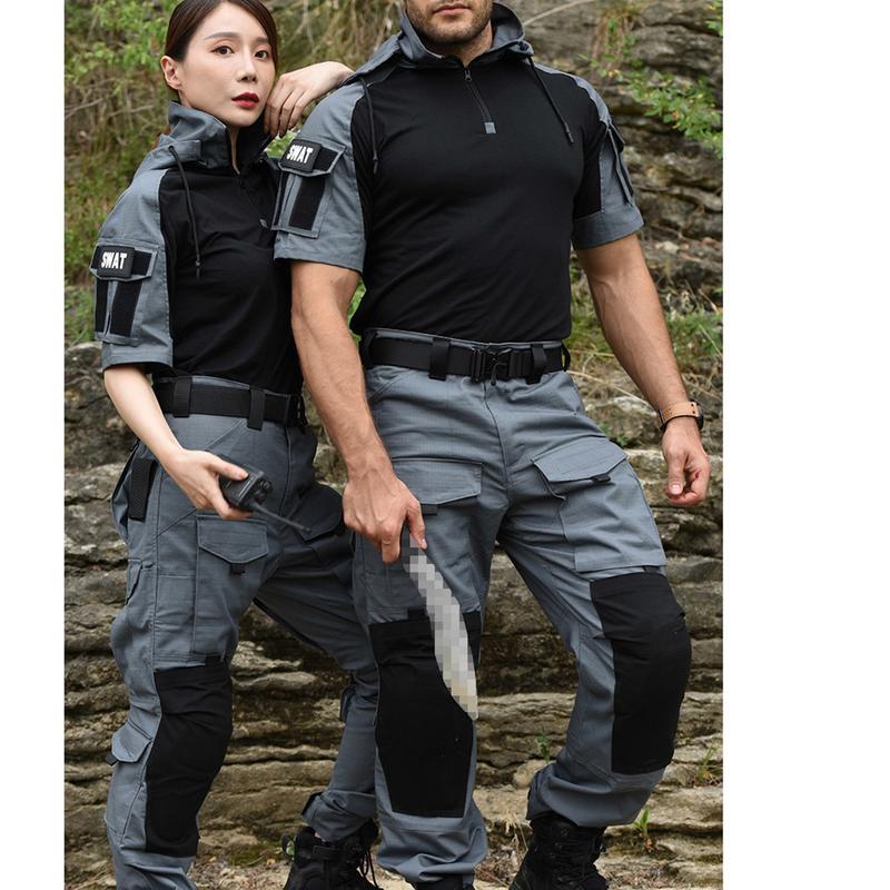 戦闘服 メンズ 半袖tシャツ 2点セット ミリタリーパンツ サバゲー 作業