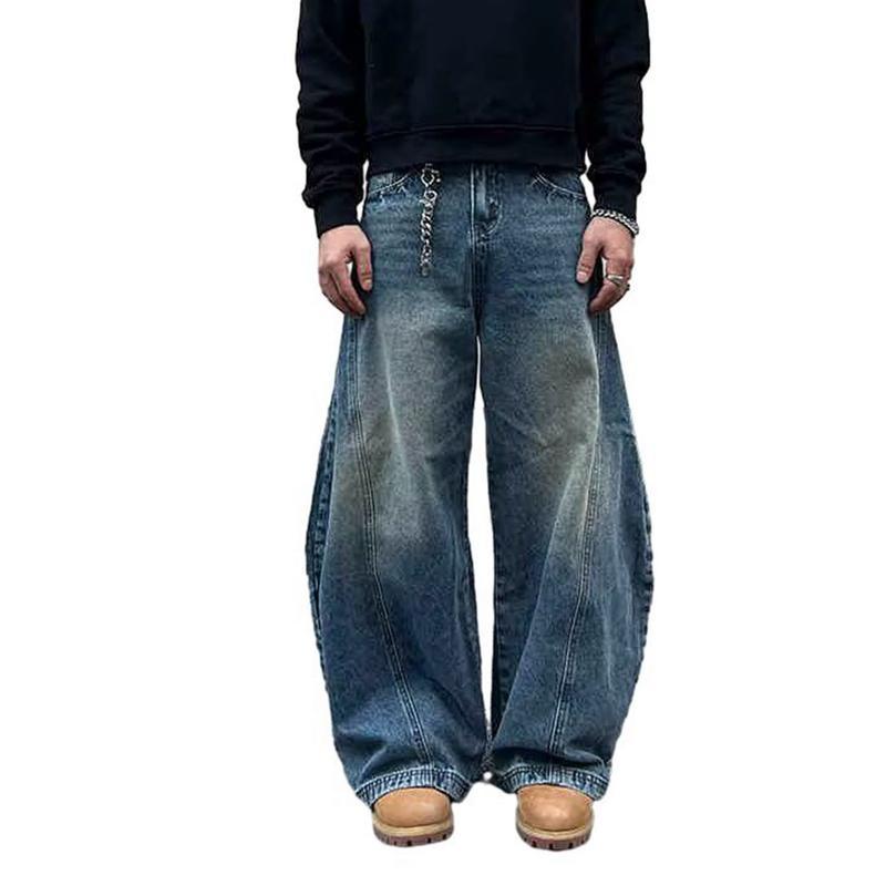 ブーツカット デニムパンツ メンズ レディース バギーパンツ ルーズ