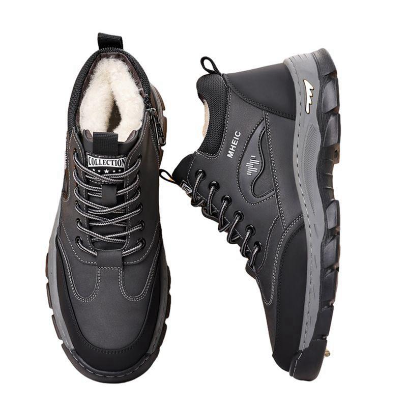スノーシューズ メンズ 冬用 ハイカットスニーカー 防寒靴 ボア付き