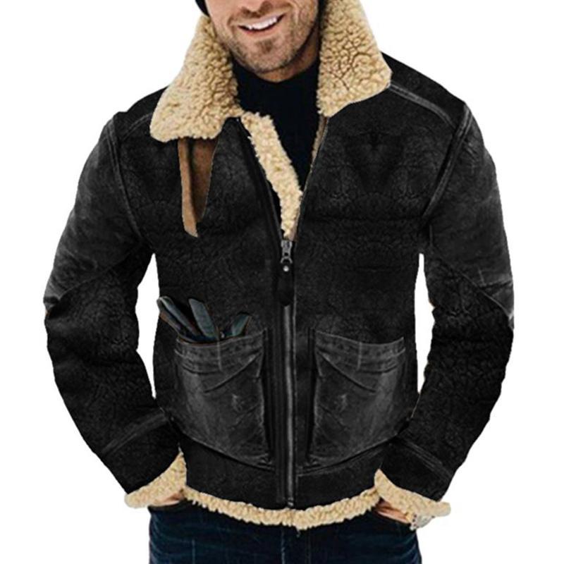 ボアジャケット メンズ ムートンコート スエード B-3フライト