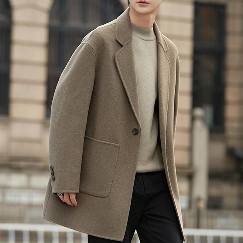 チェスターコート メンズ ウール70% ジャケット トレンチコート 秋冬