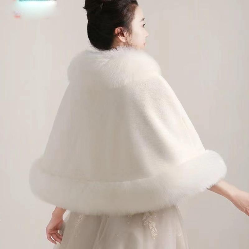 毛皮コート ファーケープ フェイクファー ポンチョ マント レディース