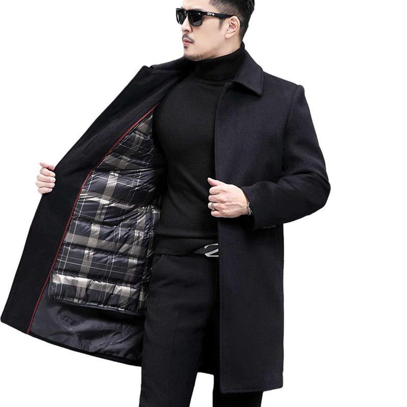 ステンカラーコート メンズ ダウンライナー付き ビジネスアウター