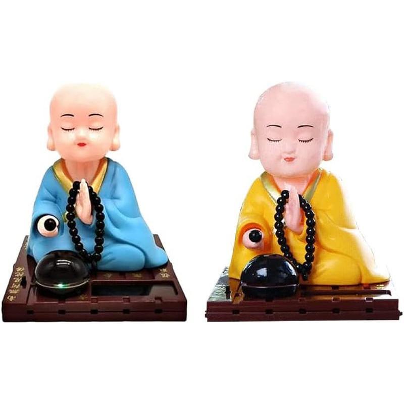 お坊さん絵 入り置物  炎遊銘入り 時代品 Amazon.co.jp: 4点入り 小僧 お坊さん 置物 家庭 自動車