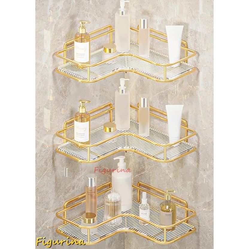 バスラック 浴室ラック 調味料ラック シャンプーラック 北欧 シャワーラック 壁面収納 壁掛け 収納ラック 収納棚 穴開け不要 大容量 | 