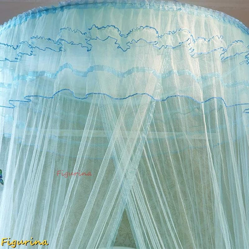 天蓋蚊帳 モスキートネット 着地式 吊り下げ 円形蚊帳 高級感 ベッド帳 お姫様 可愛い ベッド飾り カーテン 防虫防蚊 取り付け簡単 |  | 05