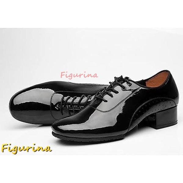 ダンスシューズ 社交ダンス エナメル ジャズシューズ メンズ ラテン 内羽根 クラシカル モダン 皮靴 キッズ 成人 兼用 ローヒール |  | 11