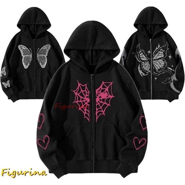 ジップアップパーカー メンズ レディース 地雷系パーカー 原宿系