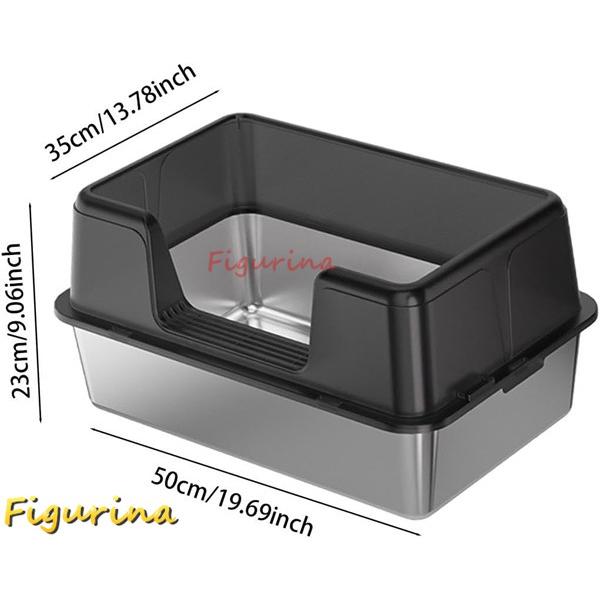 ステンレススチール製猫用トイレボックス 半密閉式 猫用洗浄槽