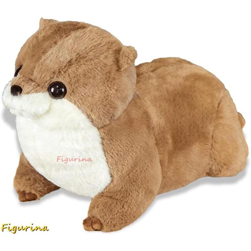 カワウソ ぬいぐるみ ふわふわ ブラウン カワウソぬいぐるみ 川獺 肌触り良い 抱き枕 大きい 本物そっくり 昼寝